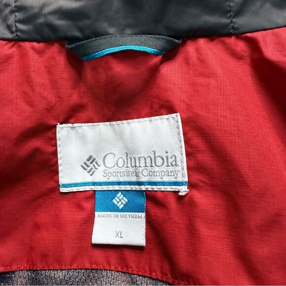 Columbia Men’s Hooded Omni-Shield Water Resistant Jacket Red Sz XL - Picture 12 of 14